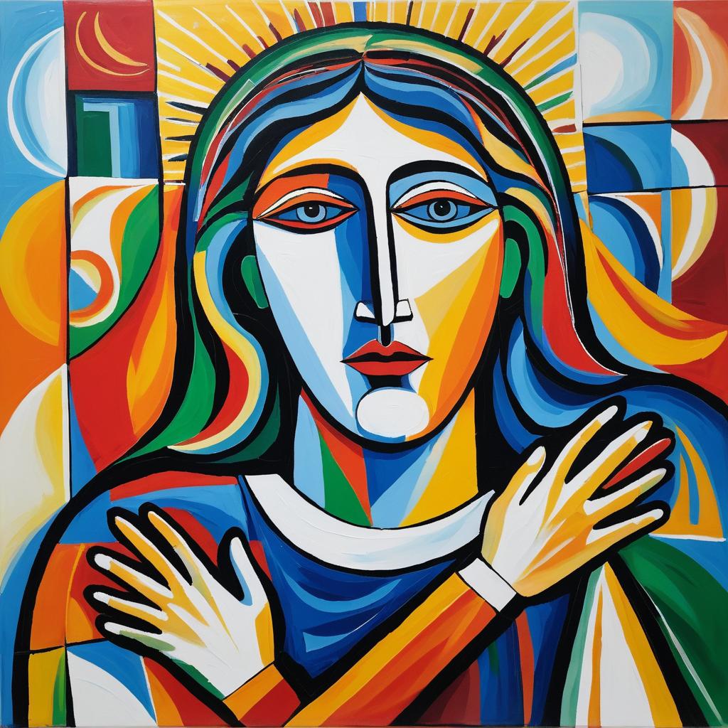 Abstract Love: Jesus' Open Arms