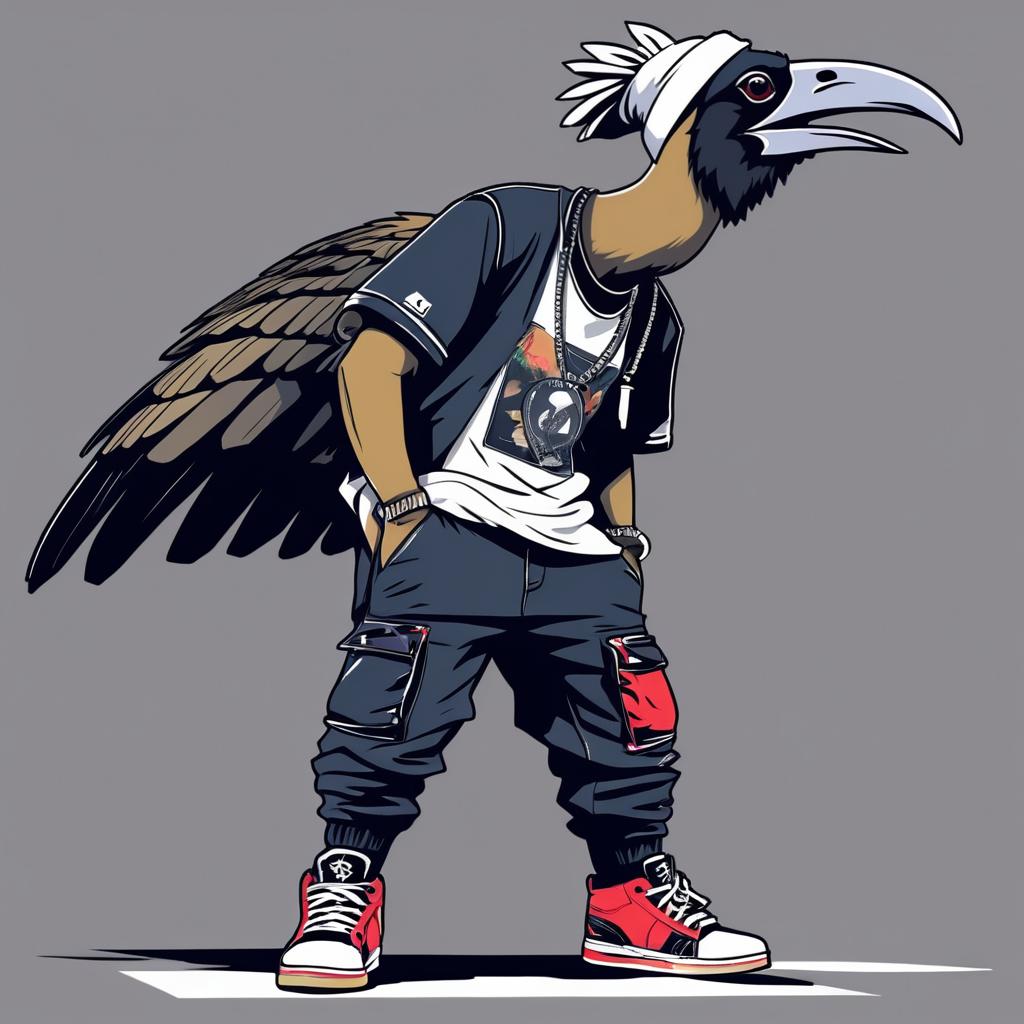 Vulture Rapper in Urban Fashion