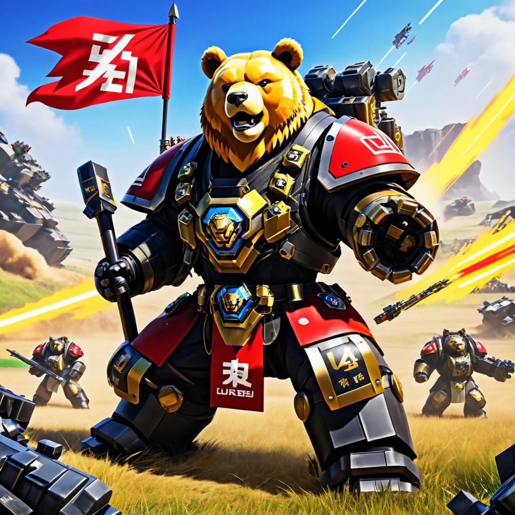 Mech Bear Wielding Chaingun on Battlefield