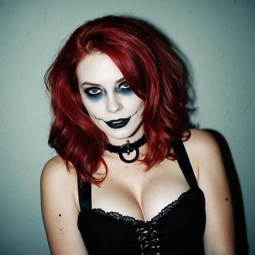 Racy Red-Haired Halloween Pose