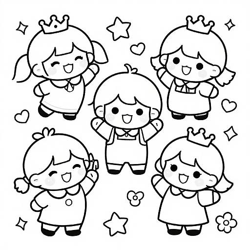 Chibi Kawaii Anime Coloring Pages