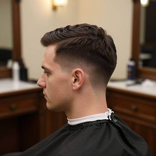 Classic Curtain Haircut in Vintage Style