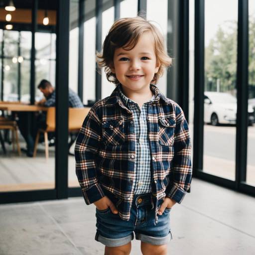 Smiling Toddler Boy in Casual Outfit