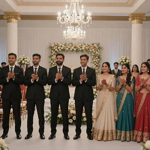 Vibrant Wedding Ceremony with Colorful Attire