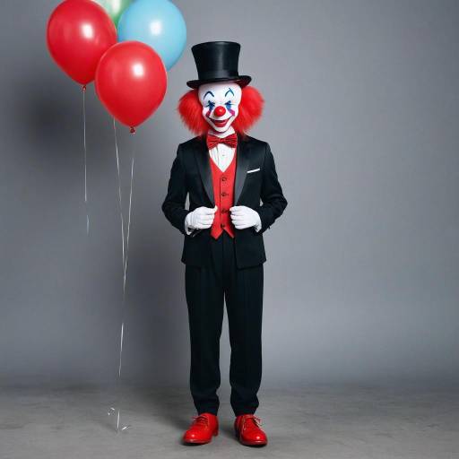 Formal Clown in Colorful Party Attire