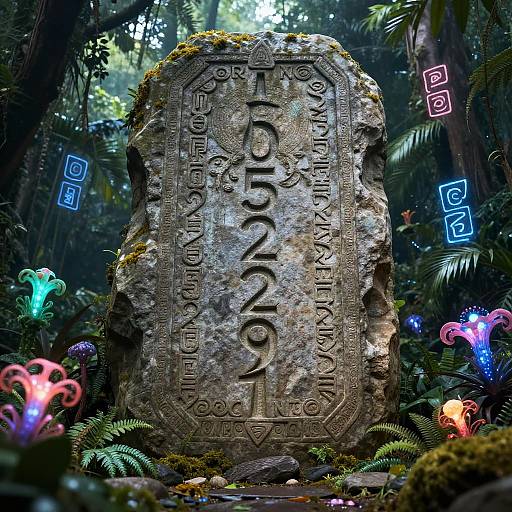 Ancient Mystical Number Sequence Tablet