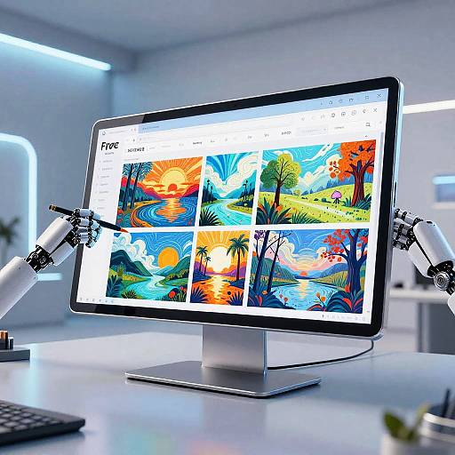 AI Image Generator in High-Tech Studio
