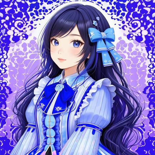 Illustration of Aiba uiha, nijisanji in the style of Sukage