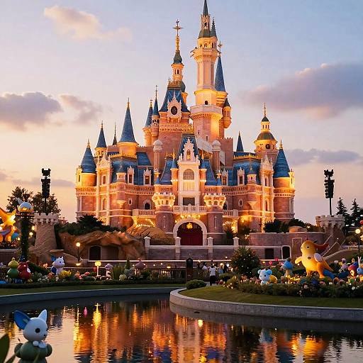 Gardaland Fairy Tale Castle at Sunset