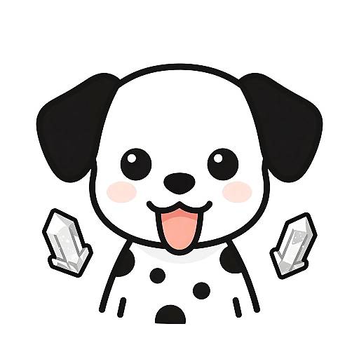 Cute Dalmatian Geologist Vector Art