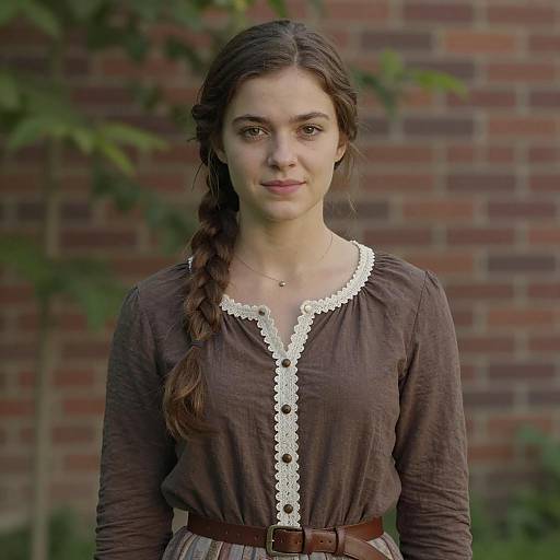 Photorealistic Colonial Girl Costume Portrait