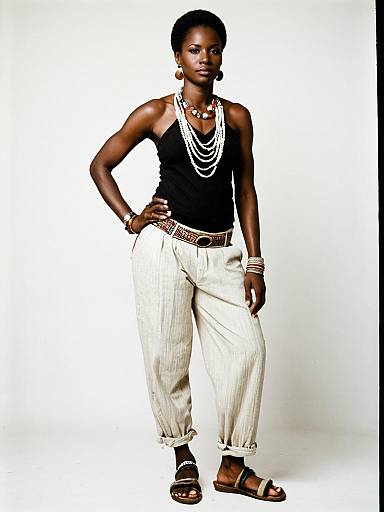 Traditional African Woman Full-Body Portrait
