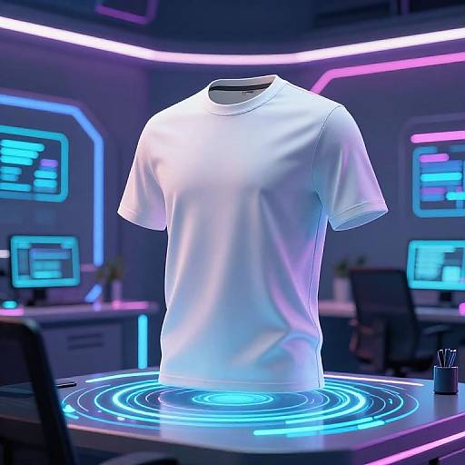 Cyberpunk AI Shirt Lift Scene