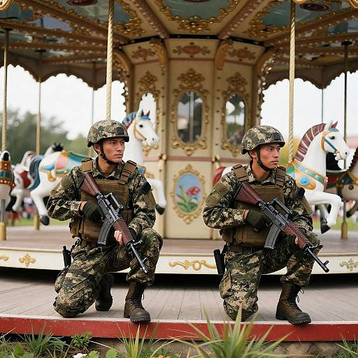 Soldiers Guarding Carousel
