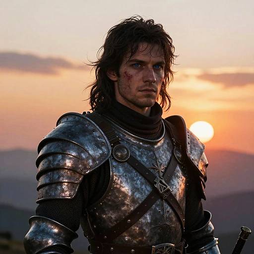 Epic Medieval Warrior with Scars