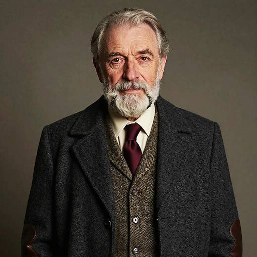 Elegant Elderly Man in Vintage Attire