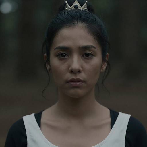 Elegant Woman in Forested Setting