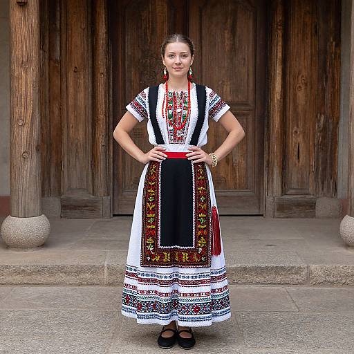Woman in Traditional Folk Dress