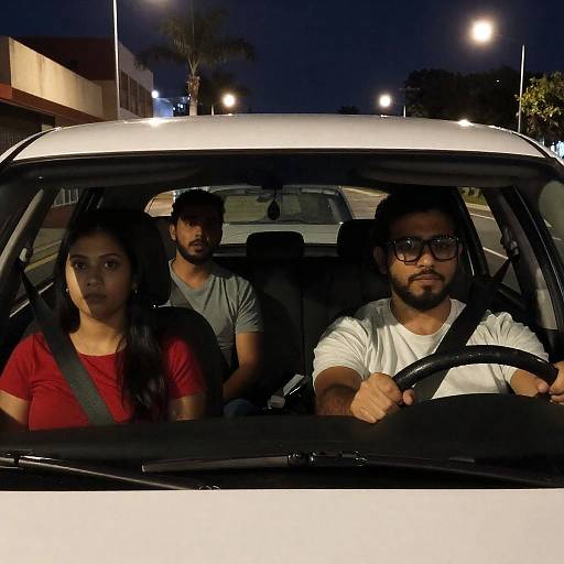 Nighttime Urban Drive with Friends