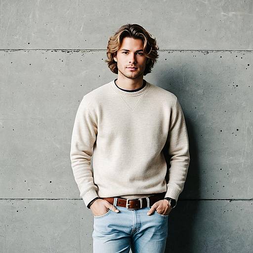 Stylish Young Man in Casual Attire