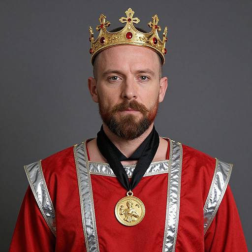 Bearded Man in Regal Costume