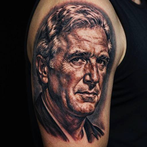 Hyper-Realistic George W Bush Tattoo Sleeve