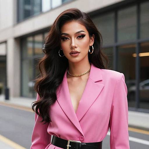 Stylish Crossdresser Girlfriend in Urban Setting