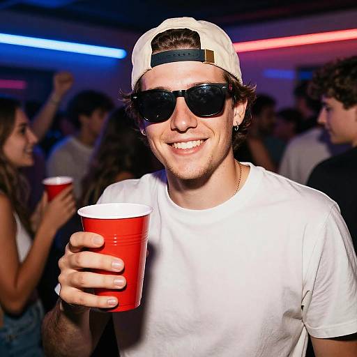 Frat Douchebag at Neon College Party