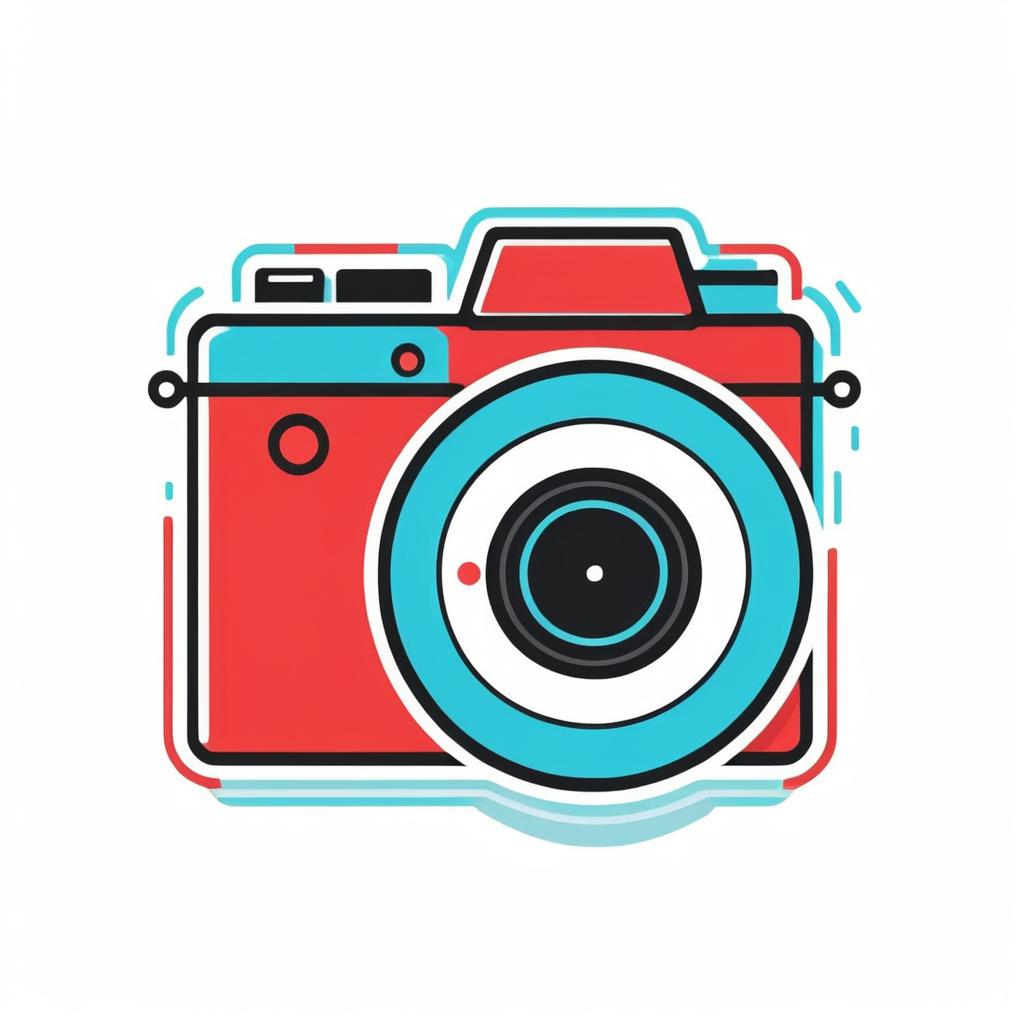 Minimalistic Doodle Camera Icon Design