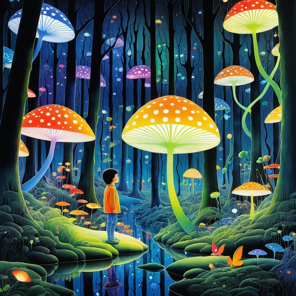 Whimsical Night Forest Adventure