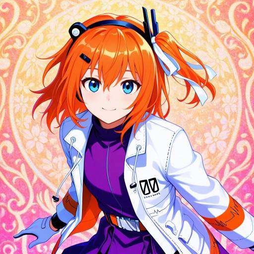 Vibrant Anime Girl with Animal Ears