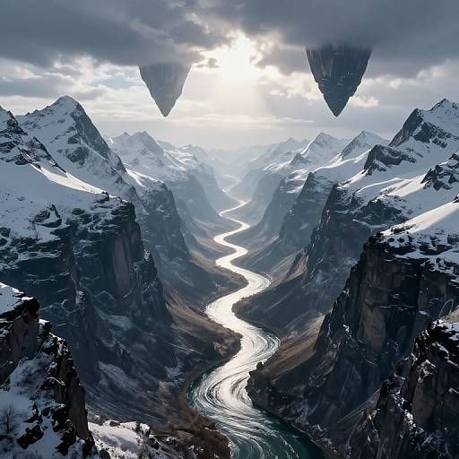 Inverted Mountains in Surreal Gravity Realm