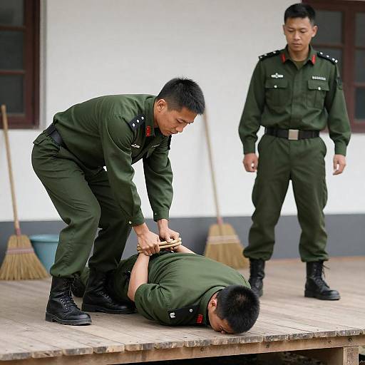 Dramatic Scene of Military Confrontation