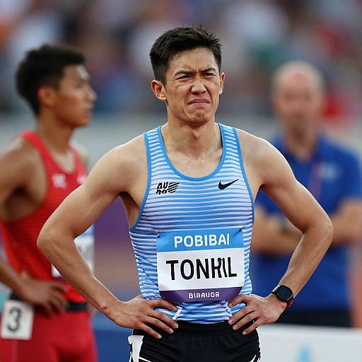 Frustrated Athlete on Sidelines