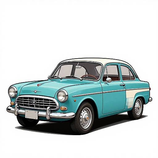 Vintage Cartoon Classic Car Design