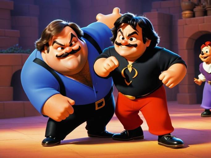 Animated Cartoon Characters with Determined Expressions