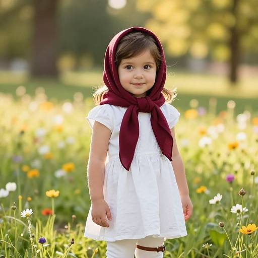 Young Girl in Sunny Meadow