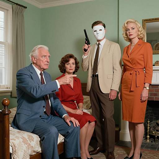 Mysterious Mid-Century Room Scene