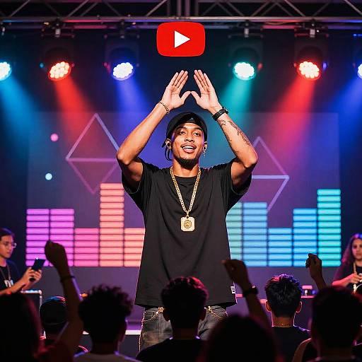 High-Energy Rapper Concert Banner