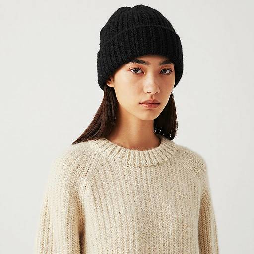 Cozy Chunky Knit Sweater Portrait