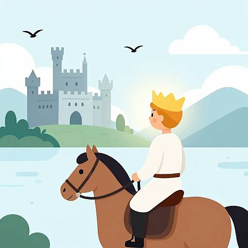 Prince Viewing Kingdom on Horseback