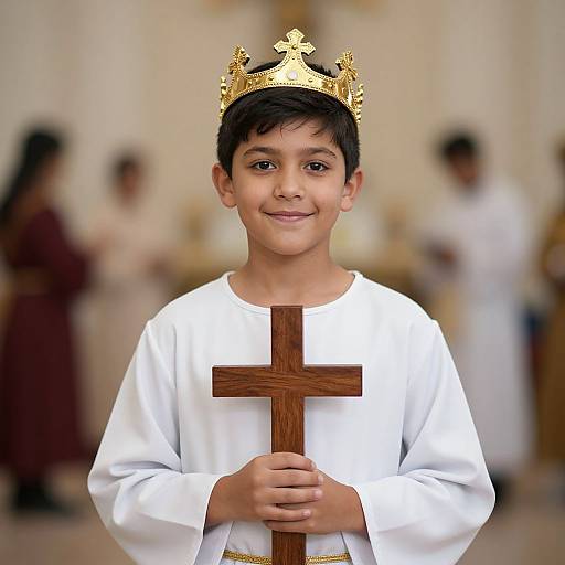 Realistic Kid Nativity Costume Portrait
