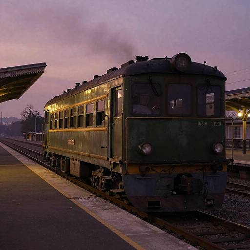 Wistful Twilight at Forgotten Train Station