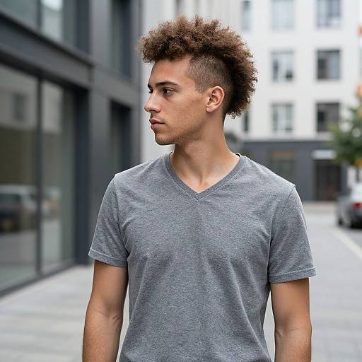 Afro Mohawk European Urban Portrait