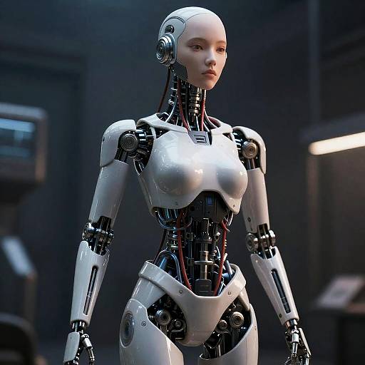 Ultra-Detailed Mechanical Girl Illustration