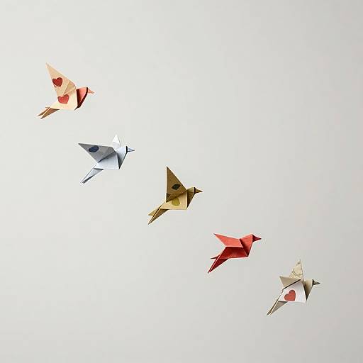 Origami Birds Carrying Lost Love