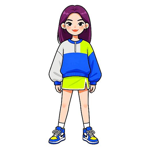 Sporty Streetwear Woman Smiling