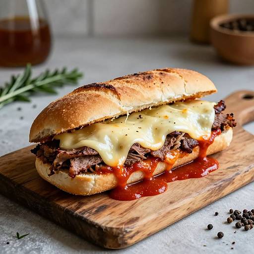 Rustic Francesinha Sandwich Scene