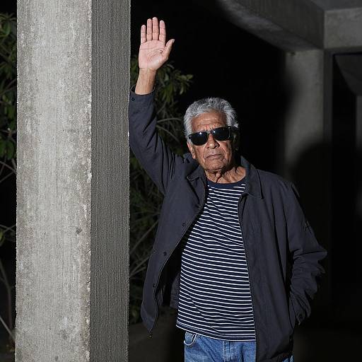 Mysterious Man in Shadowy Urban Night