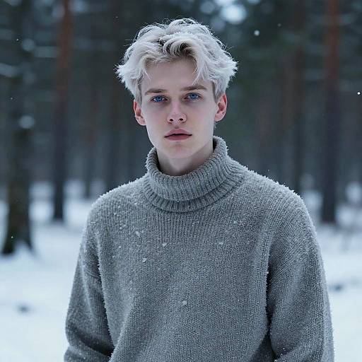 Scandinavian Winter Forest Portrait